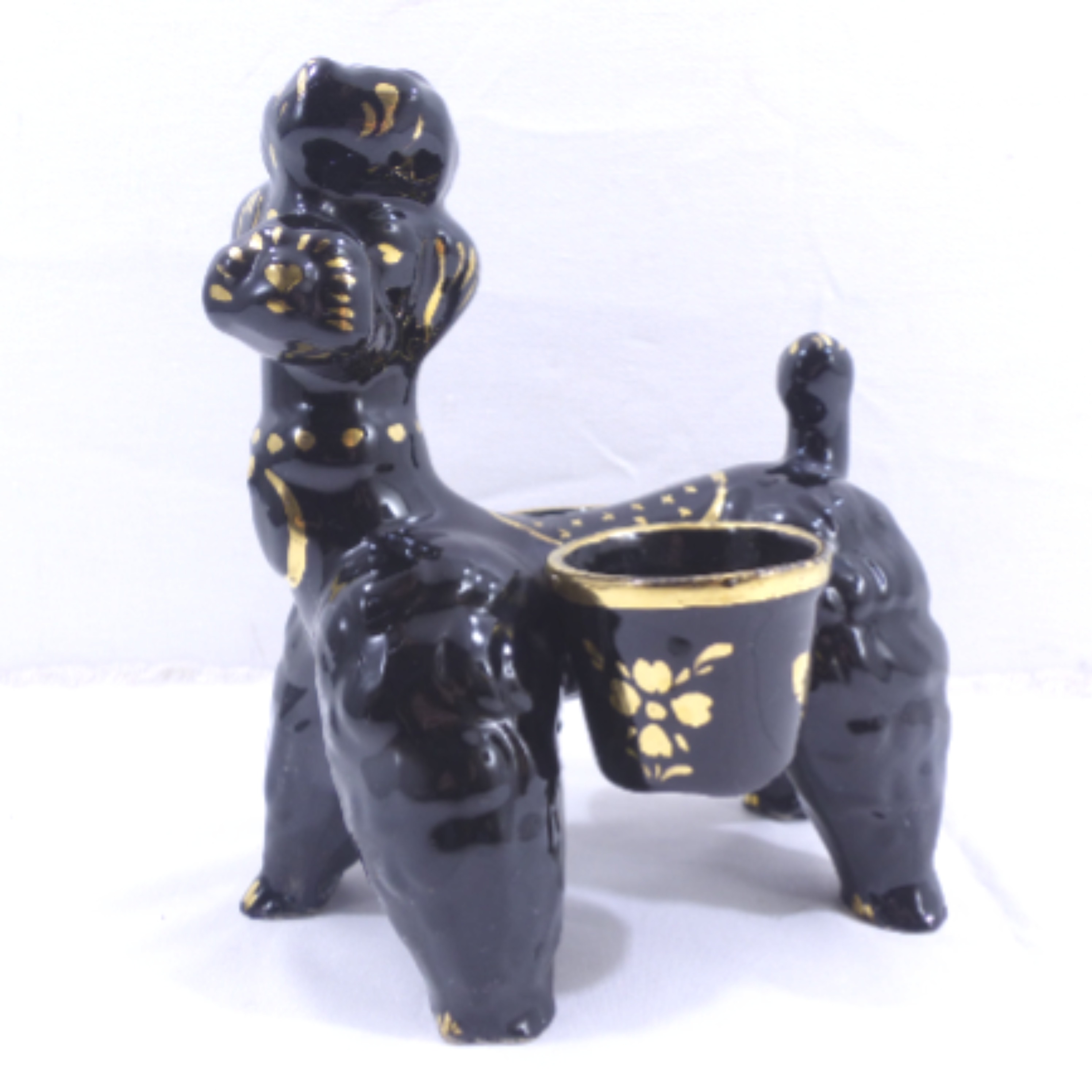 Statue "caniche" en céramique - Signée Vallauris - Bon état - Photo 2